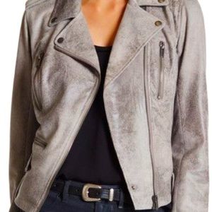 Bnci by BLANC NOIR | Moto Jacket | Women’s Distressed Faux Suede Moto Jacket | M